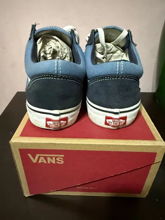 Tênis Vans Old Skool Azul e Preto - Foto 4