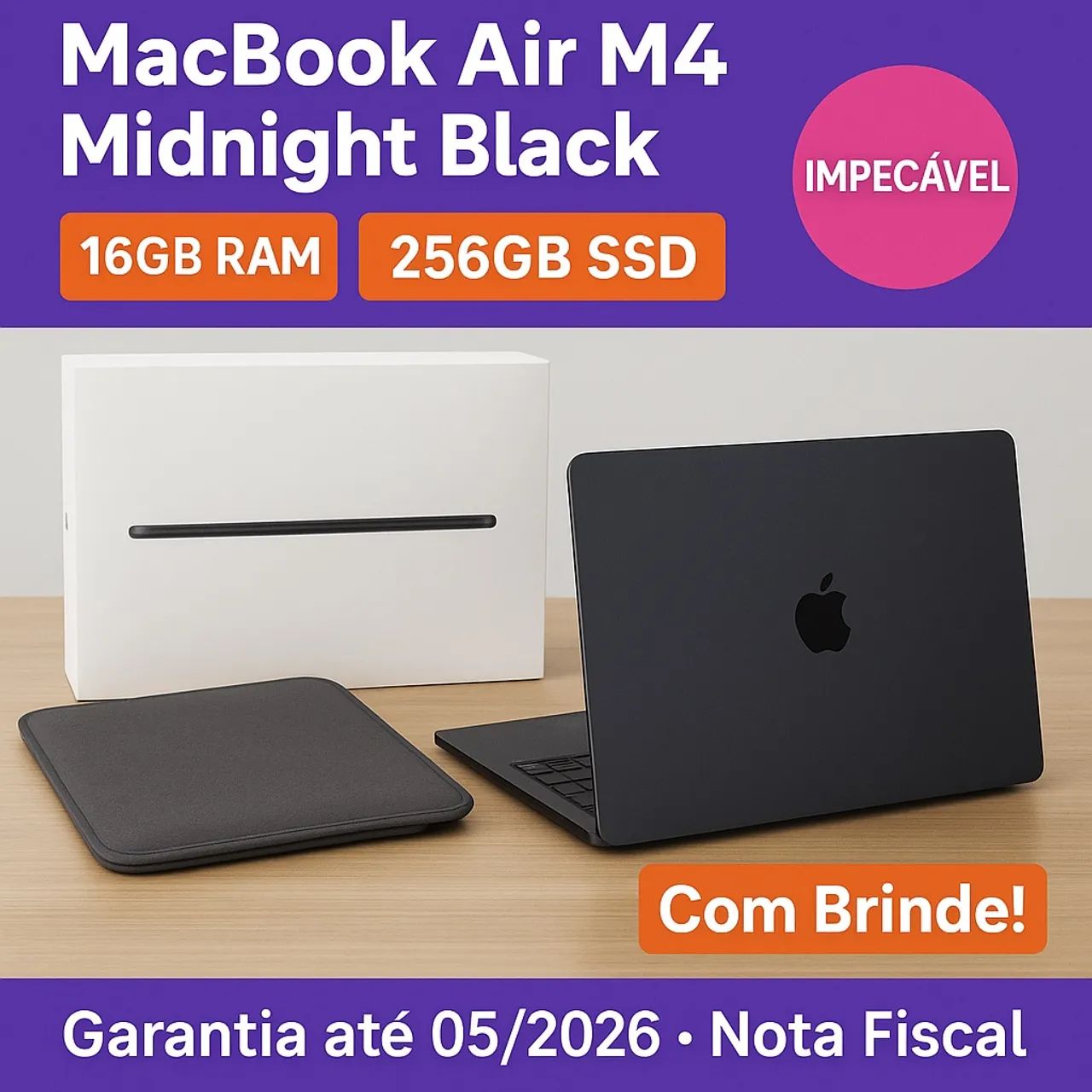 MacBook Air M4 Midnight Black | 16GB RAM | 256GB SSD - Notebooks