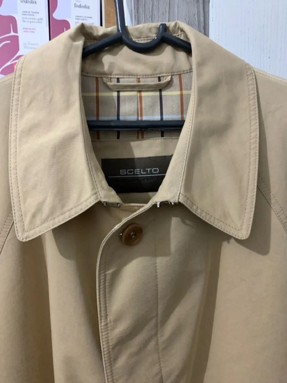 Casaco Trench Coat Masculino Bege - Foto 2