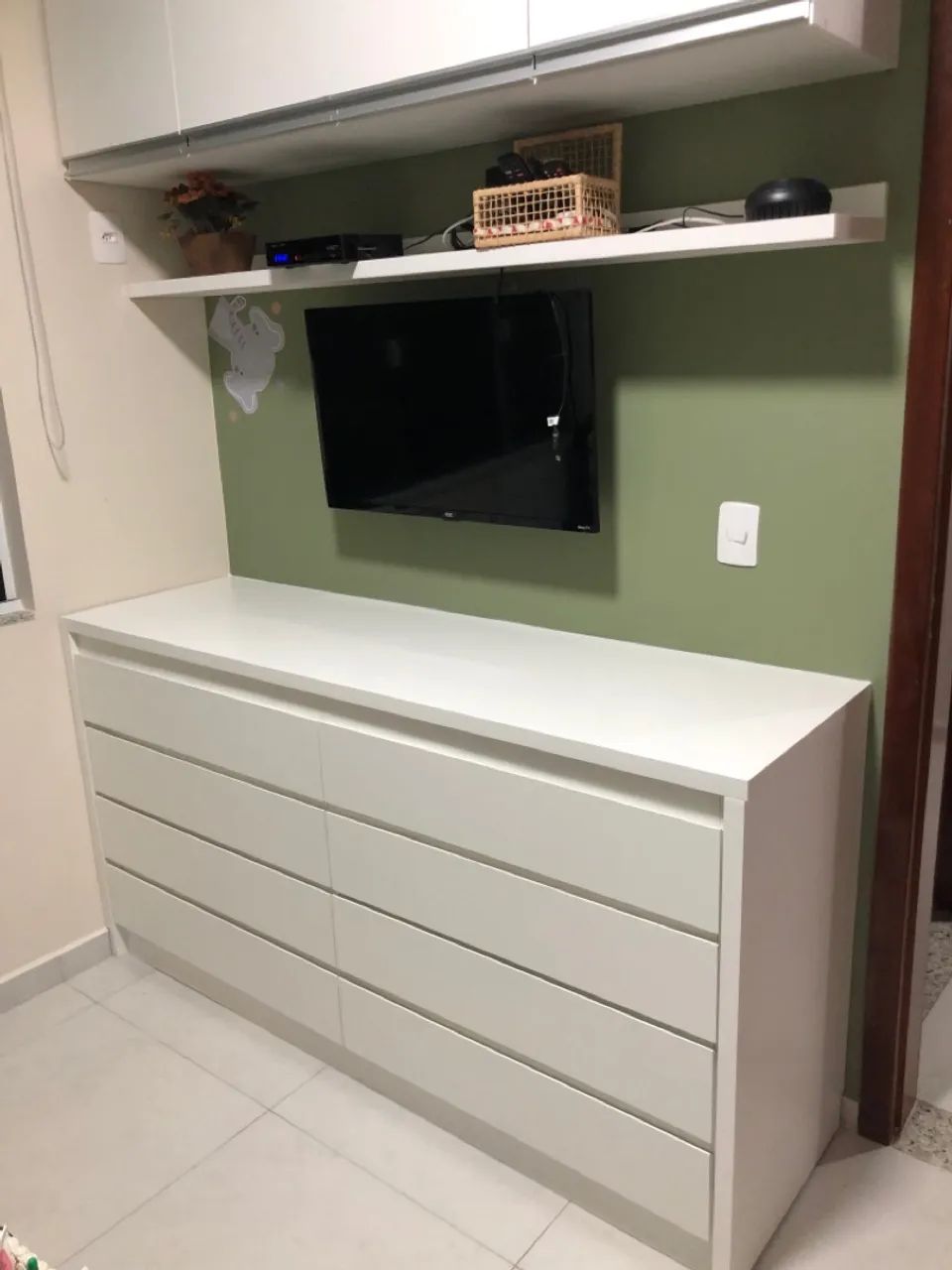 Armário de organização para lavanderia com prateleiras e nichos - Foto 4