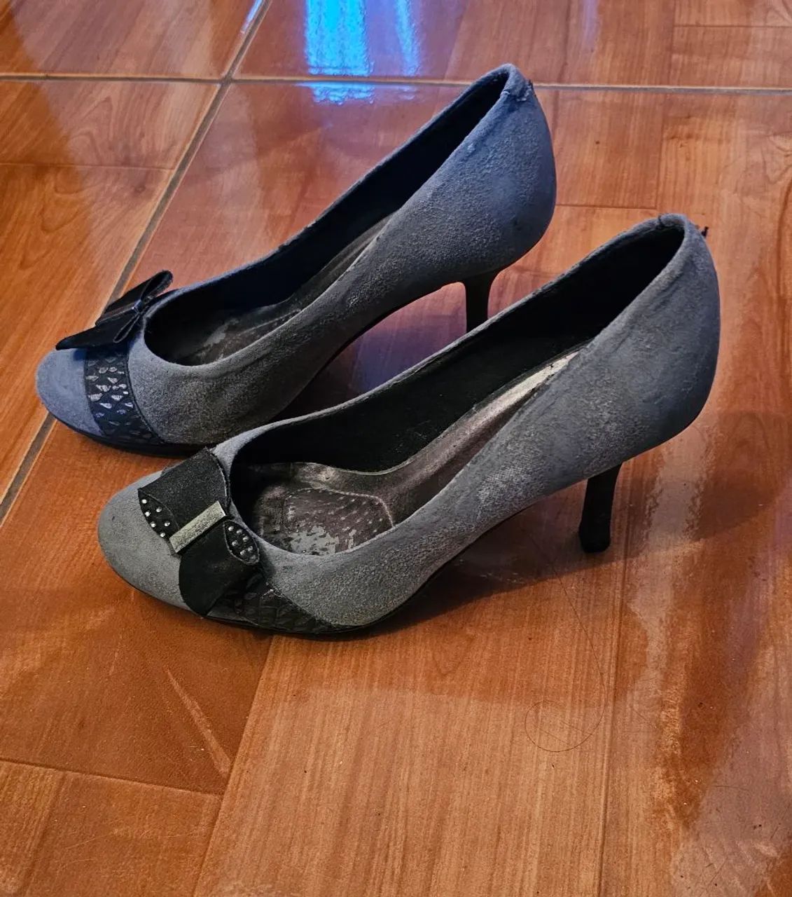 Sapato feminino cinza Tamanho 34 - Foto 4