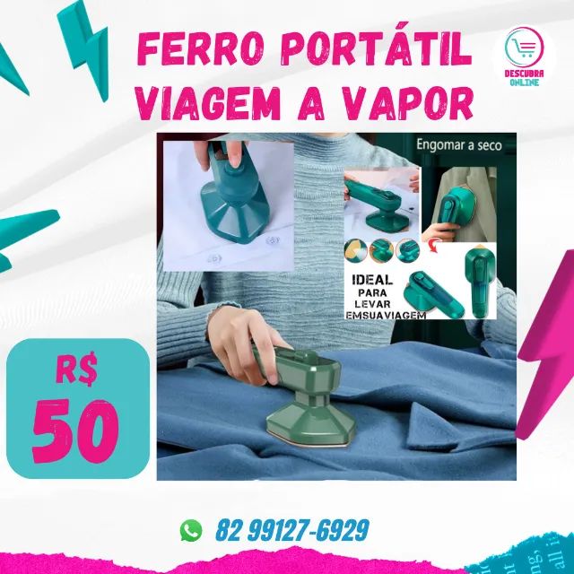 Mini Ferro De Passar Roupas A Vapor Para Viagem