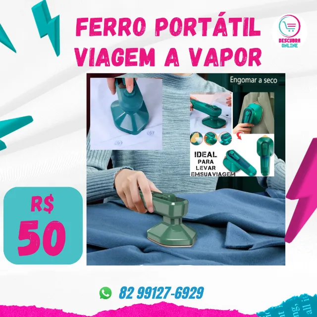 Mini Ferro De Passar Roupas A Vapor Para Viagem