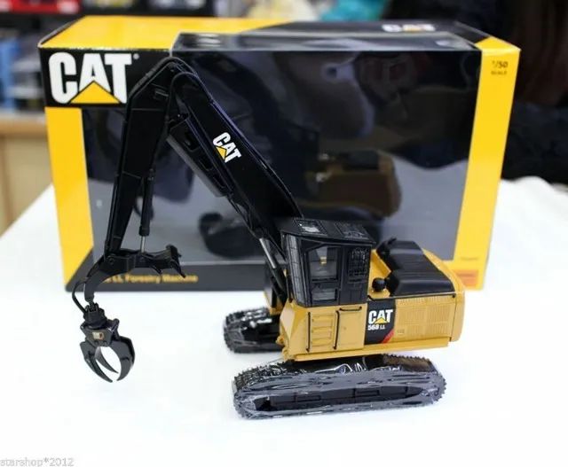 ミニカー CAT 568 1/50 Miniatura Caterpillar 568 LL Forestry Machine Carregadeiras de