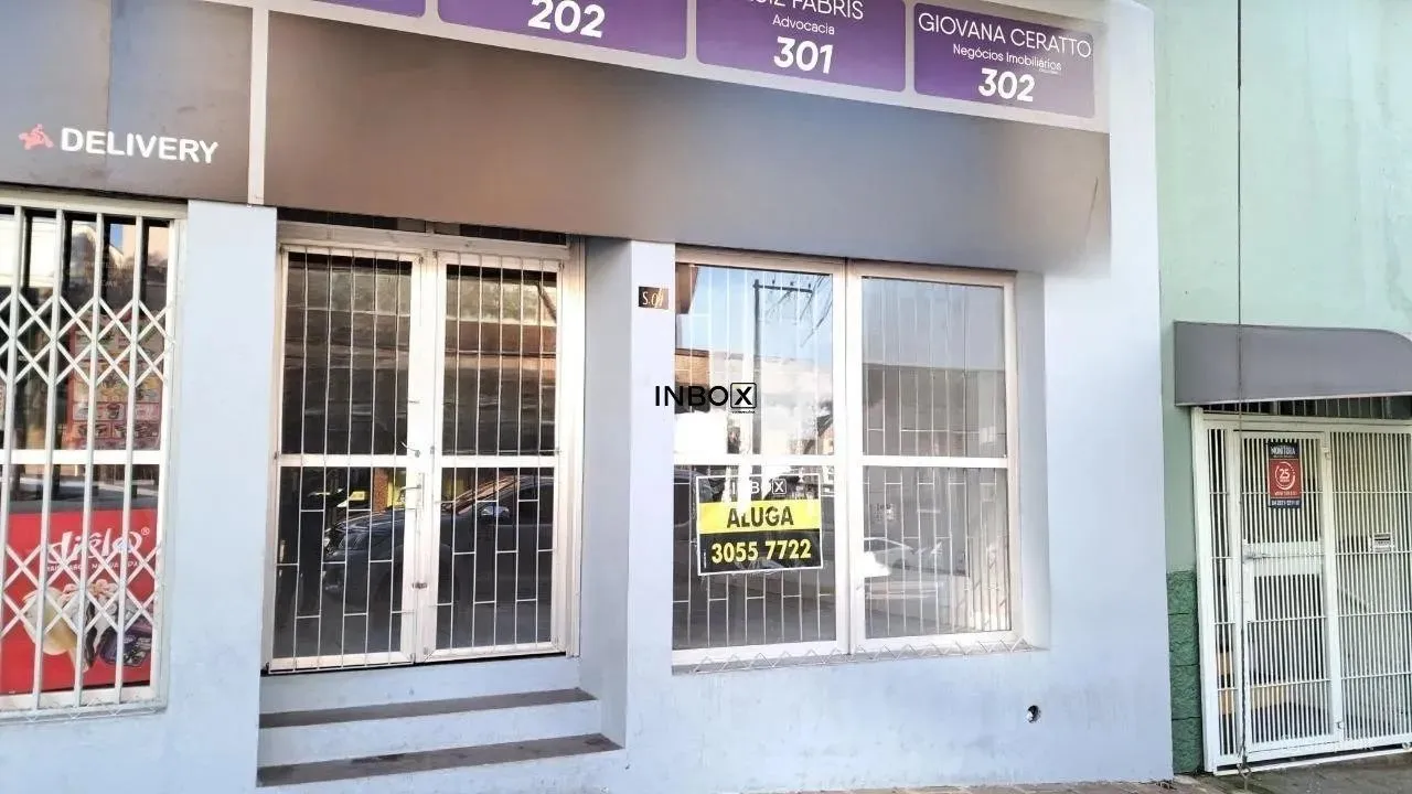 Inbox Cia Imobiliária Aluga Sala Térrea com 140m² no Bairro Centro em Bento Gonçalves