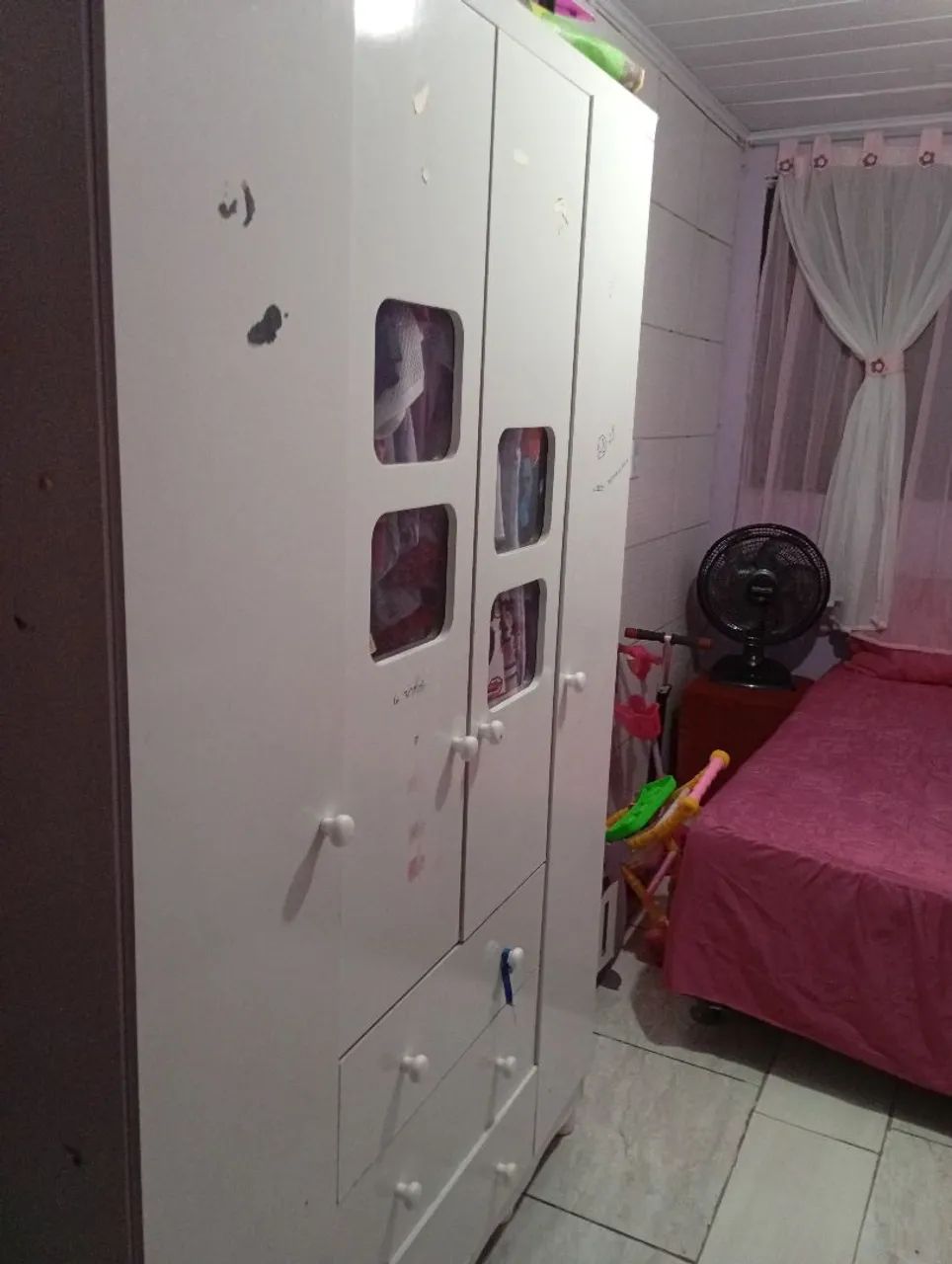 Guarda-Roupa Infantil Branco com Gavetas - Foto 3