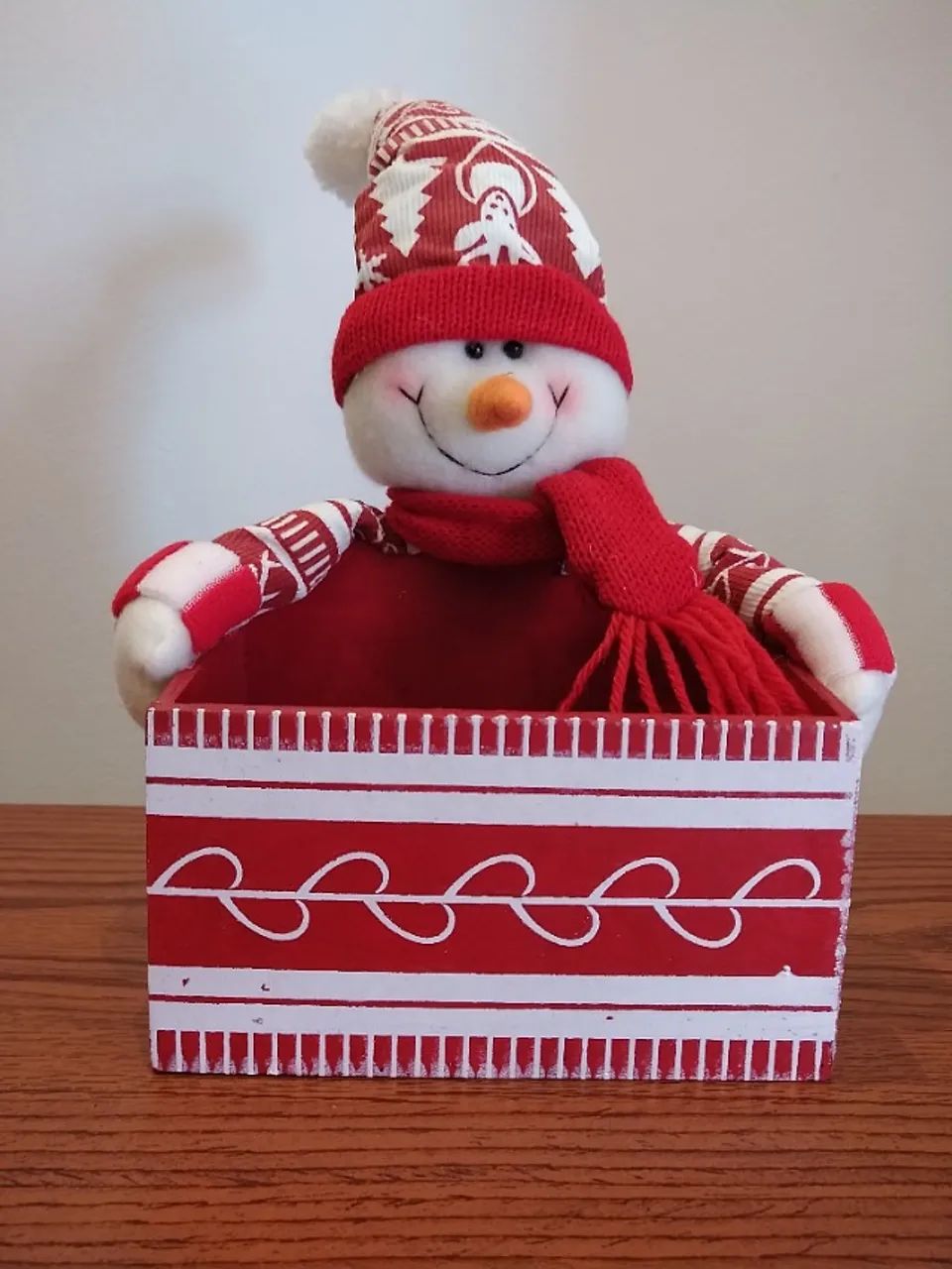 Boneco de neve com cestinha