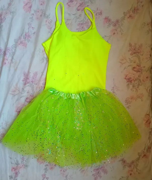 Kit carnaval body e saia tule verde limão  - Foto 5