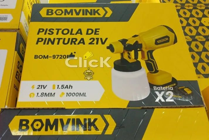 Pistola De Pintura Pulverizadora Tinta Sem Fio A Bateria 21v