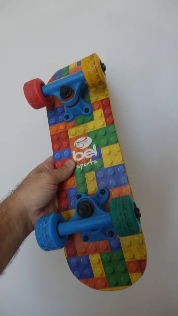 Skate infantil BelSports, 43cm, com shape com lixa, em ótimo estado. - Foto 3