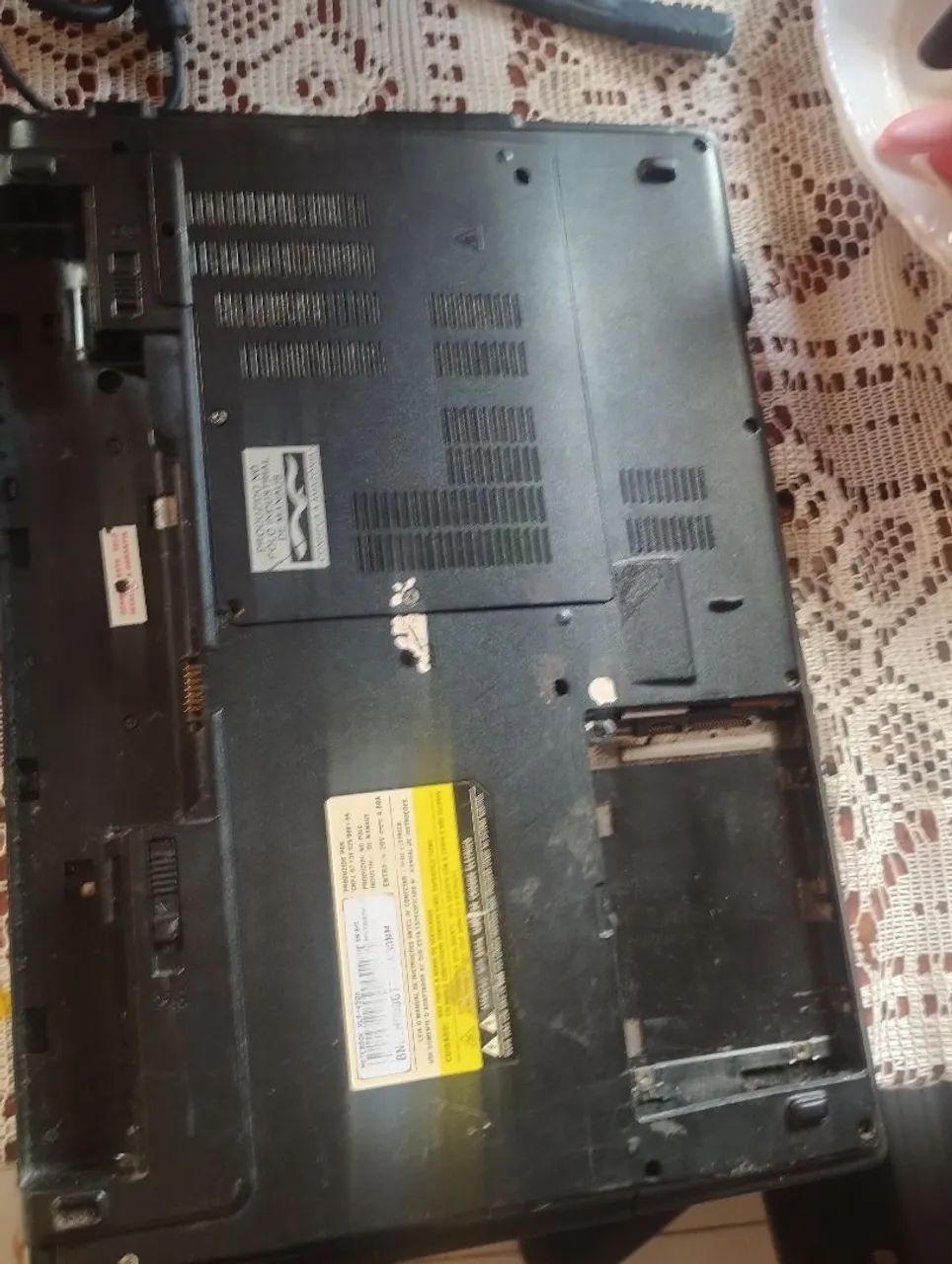 Notebook para retirar peça 