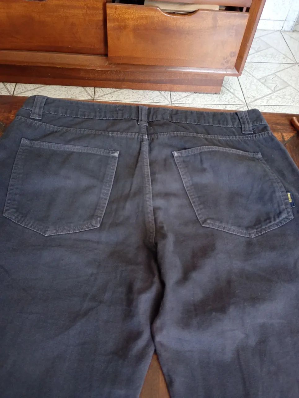 Calça   sarja preta  LIMITS  42 - Foto 4