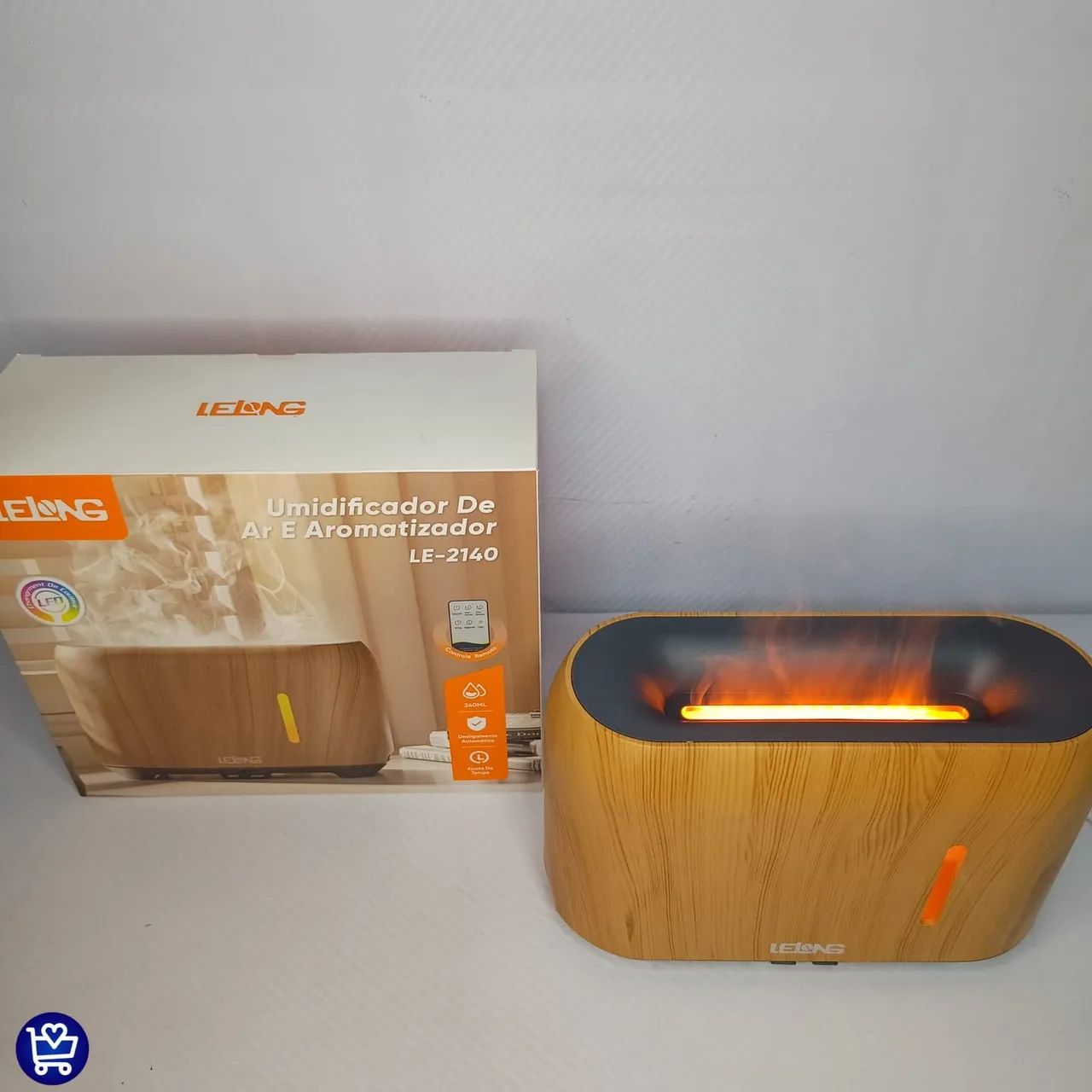Umidificador de Ar Aromatizador LED Madeira 200ml - Foto 3