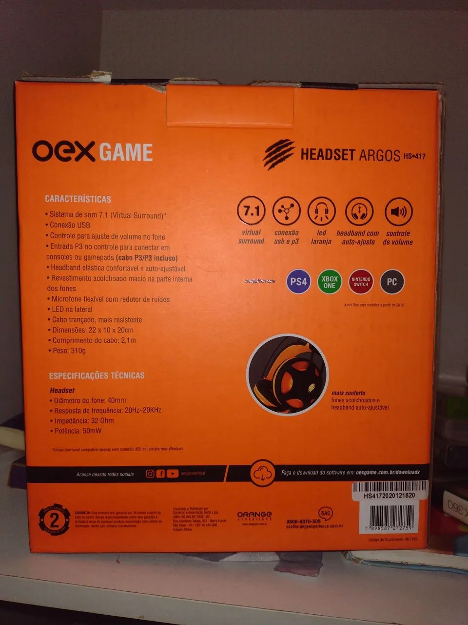 Fone gamer.64297561147651121