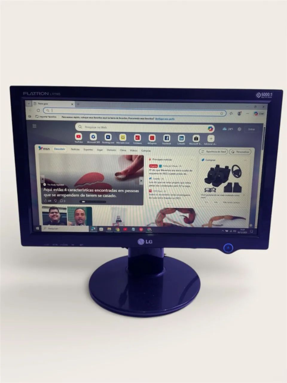 Monitor LG Flatron 17 polegas com ótima imagem
