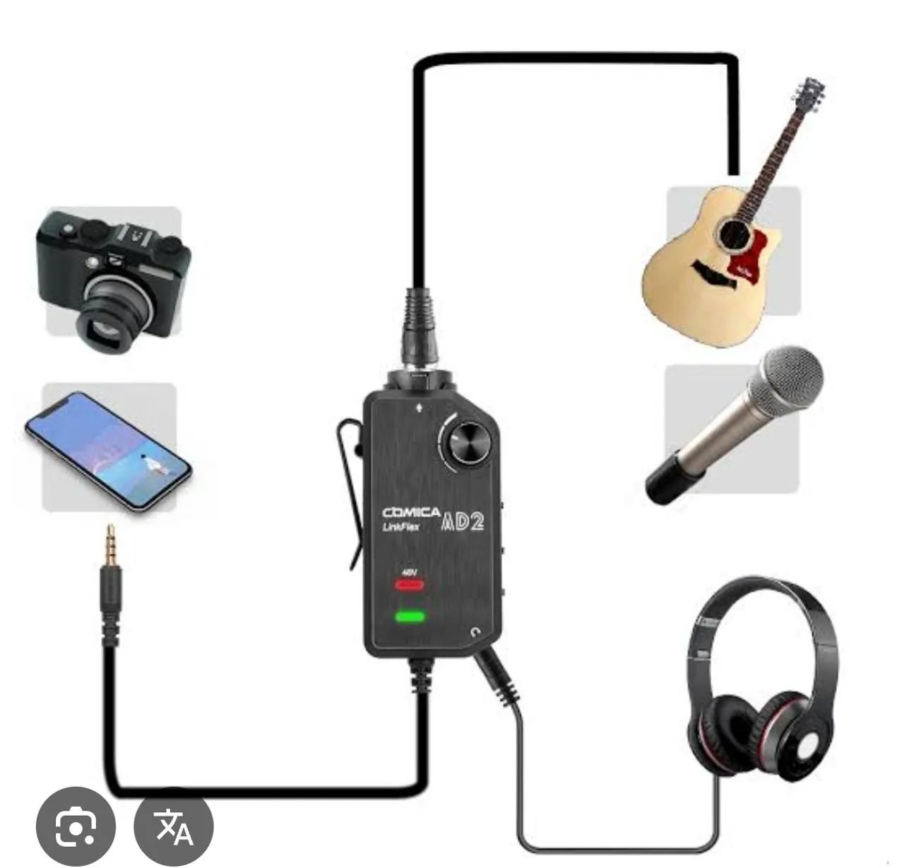 Gravador de Áudio Portátil COMICA MD2 LinkFlex