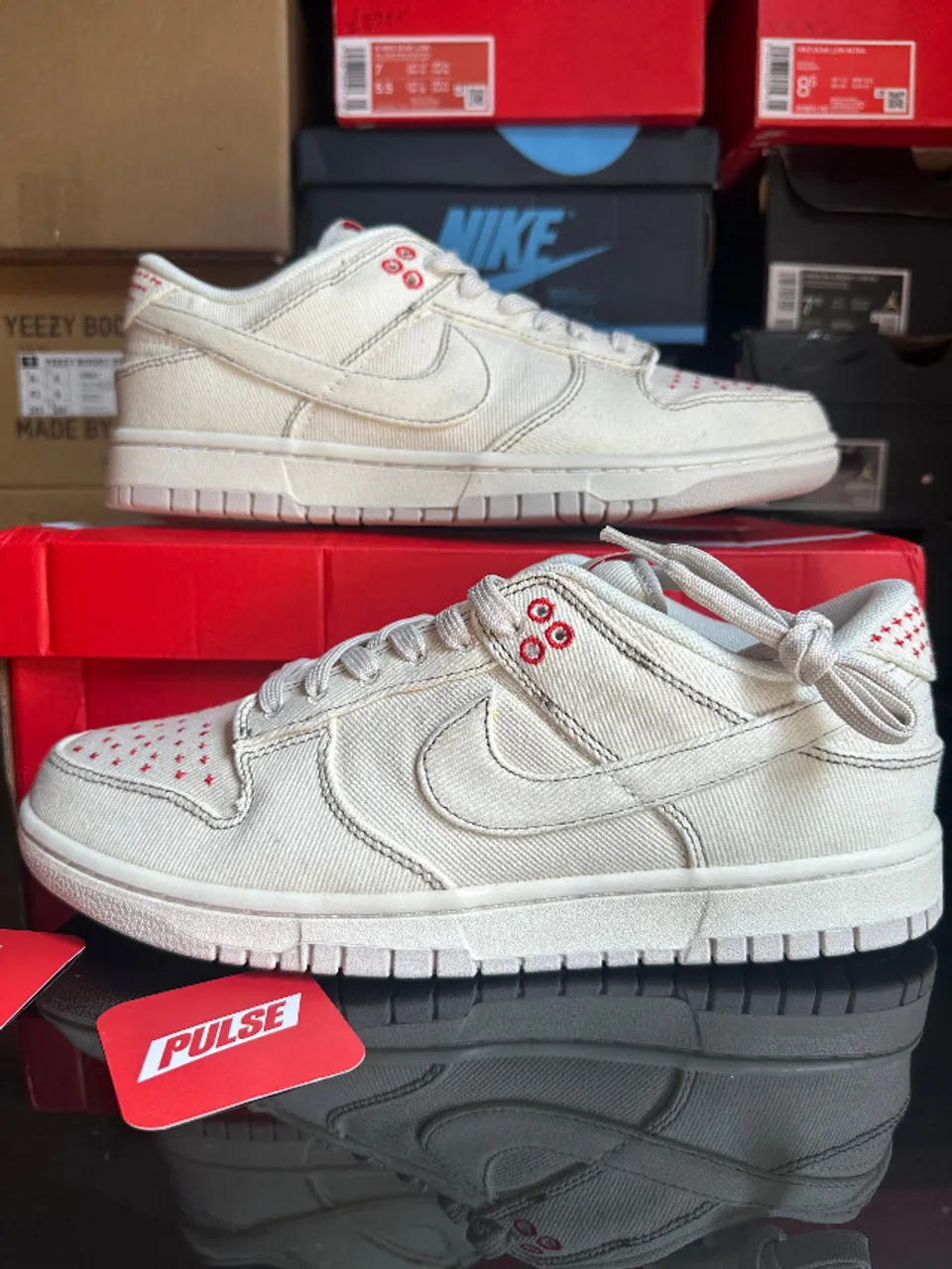 Nike Dunk Low SE Sashiko Light Orewood Brown - tamanho 40BR