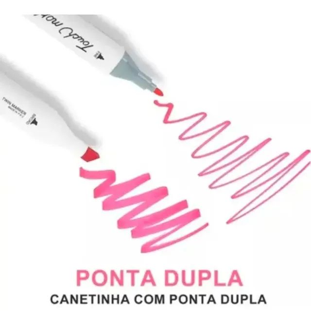 Kit 36 Canetas Marcadora Ponta Dupla Profissional Para Boobie Goods Novo Loja Coimbra  - Foto 4