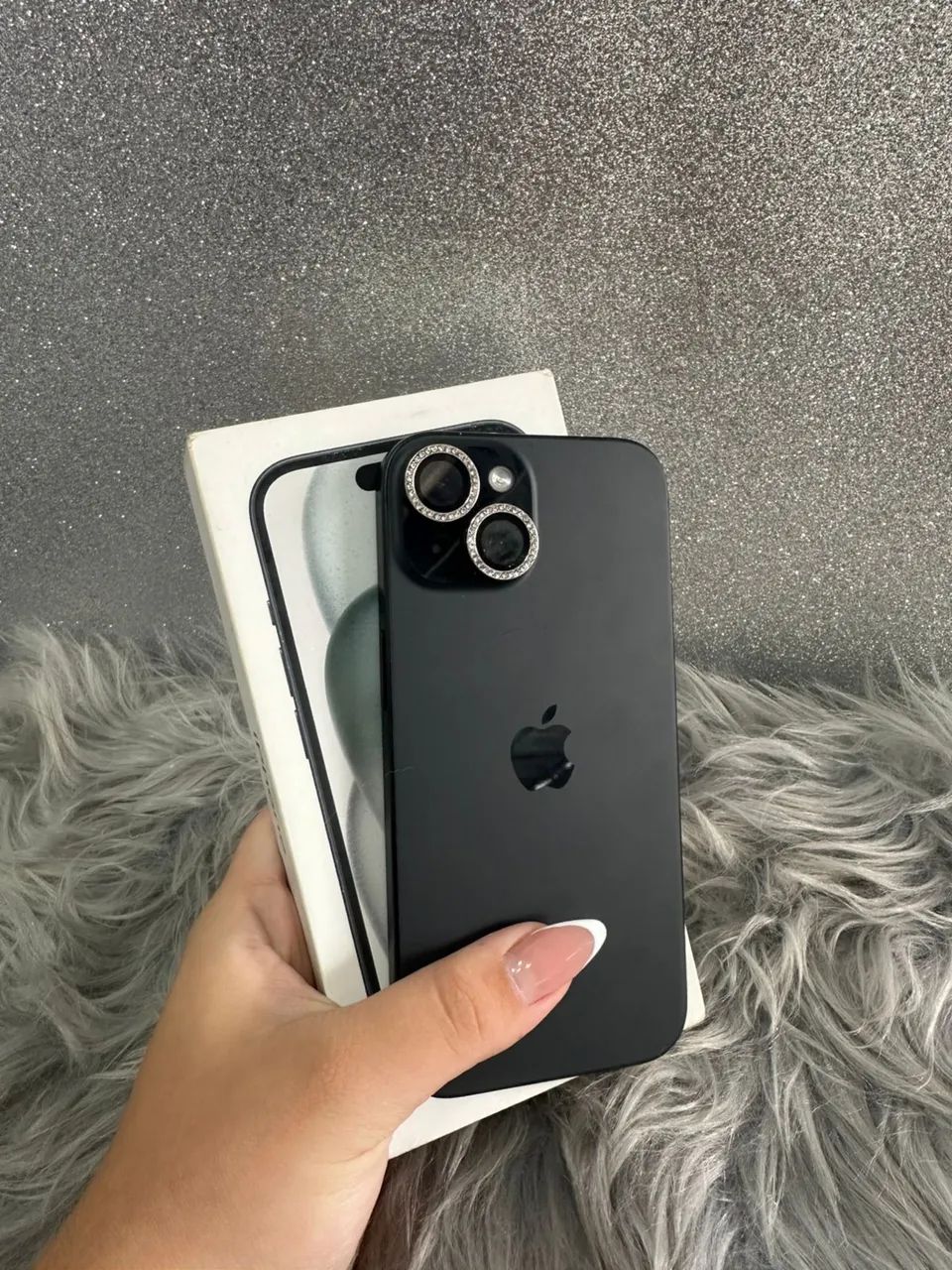 IPHONE 15 ?PRETO 128GB ?86% COM CAIXA - Celulares e Smartphones