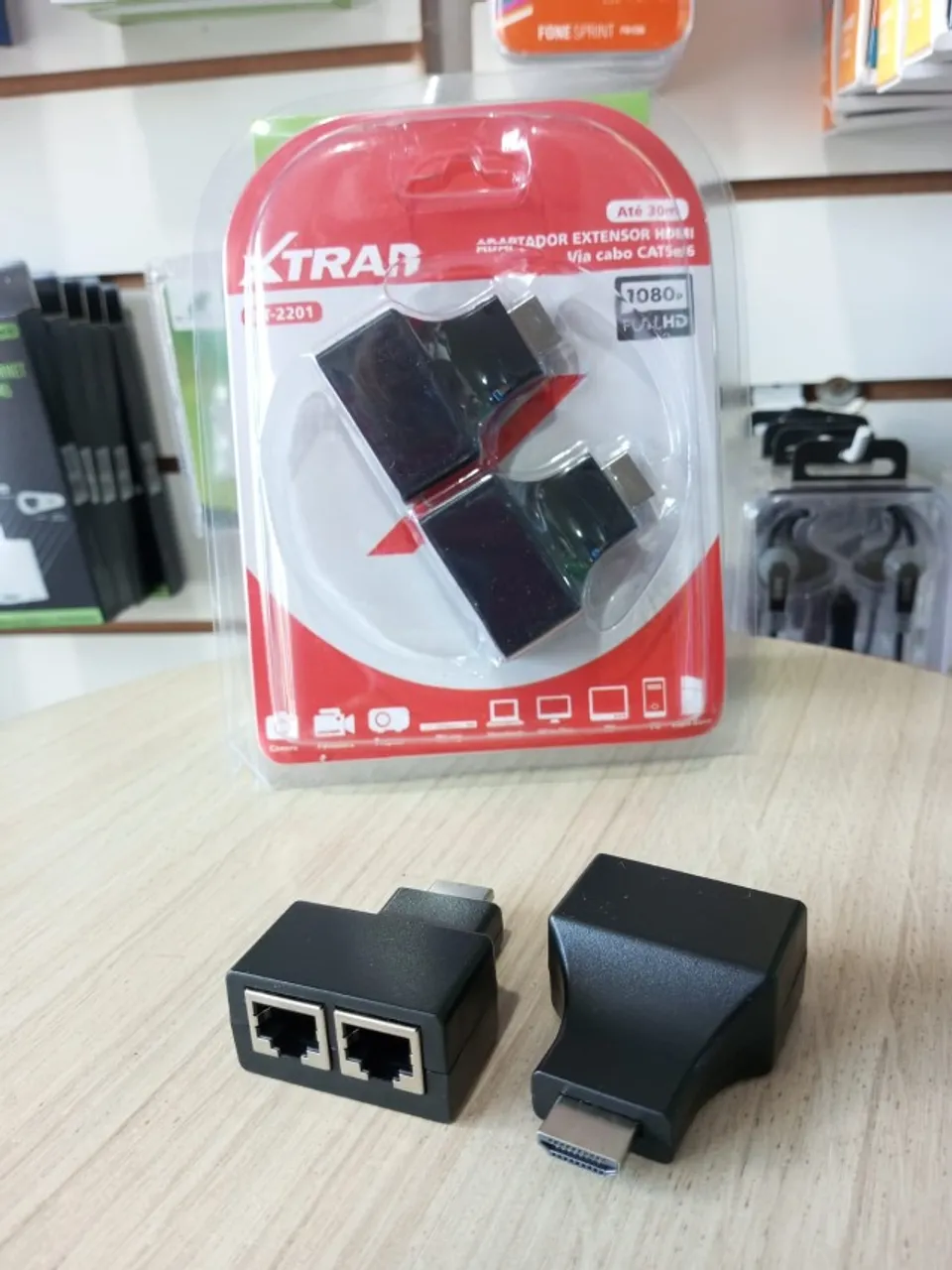 CABO ADAPTADOR HDMI PARA CABO DE REDE RJ45