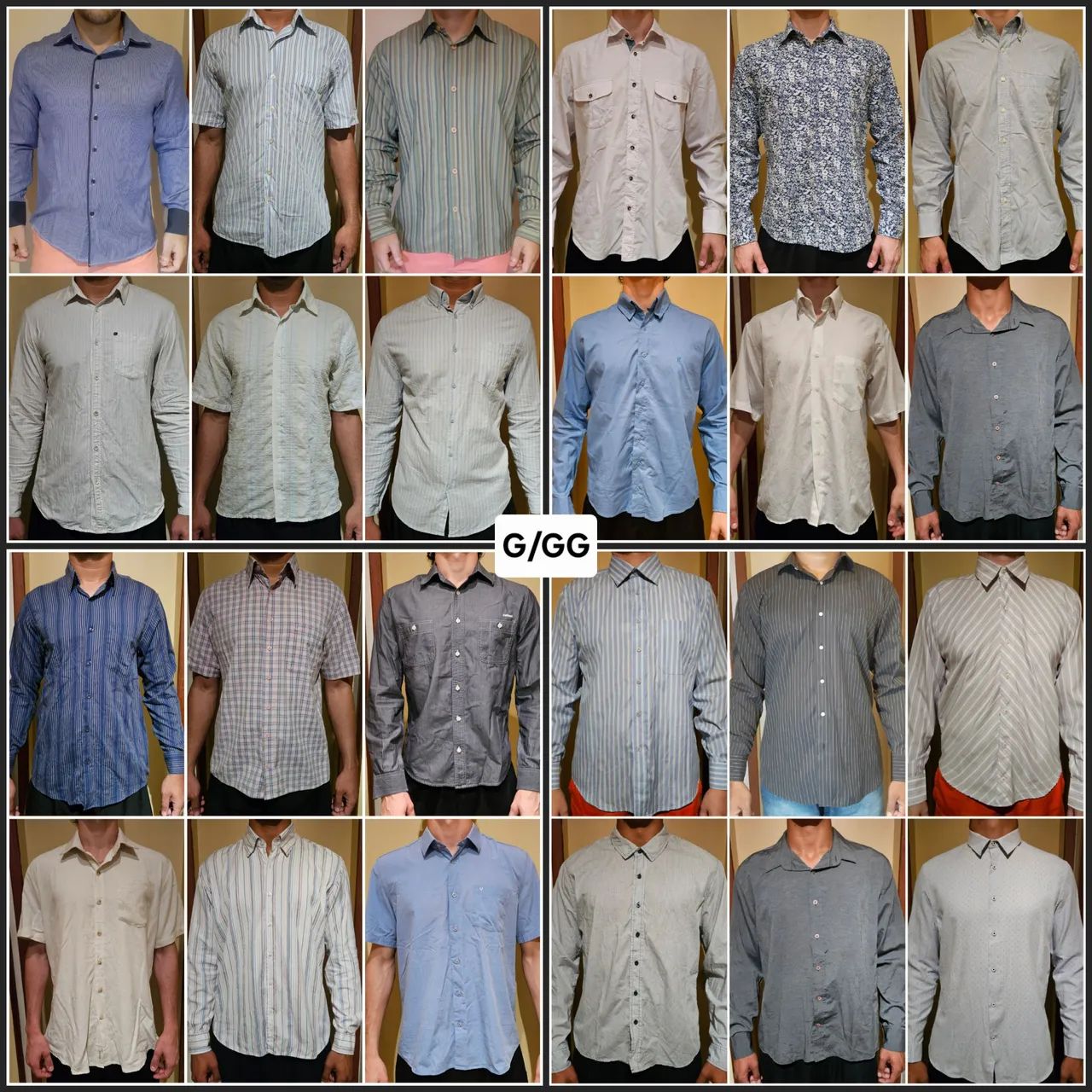 Camisas Sociais Masculinas tam G e GG 