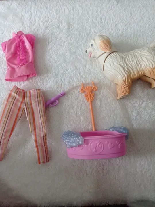 Kit de Brinquedos Barbie - Banho de Cachorro