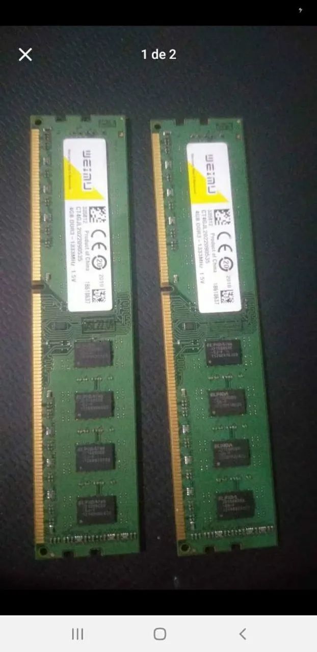 Memória RAM 4GB DDR3 1333MHz