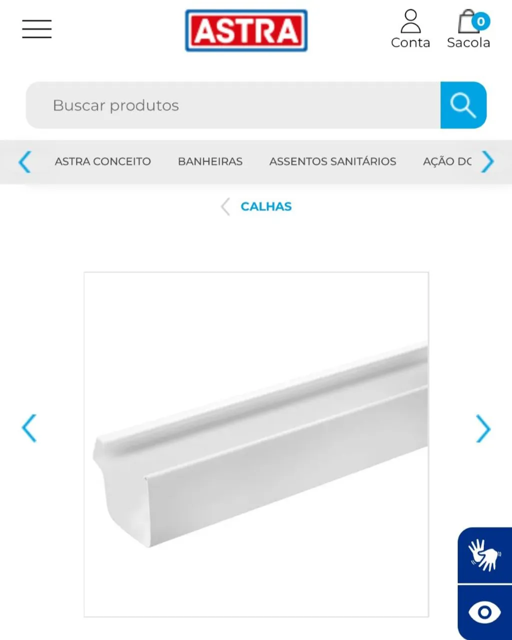 Calha pluvial 