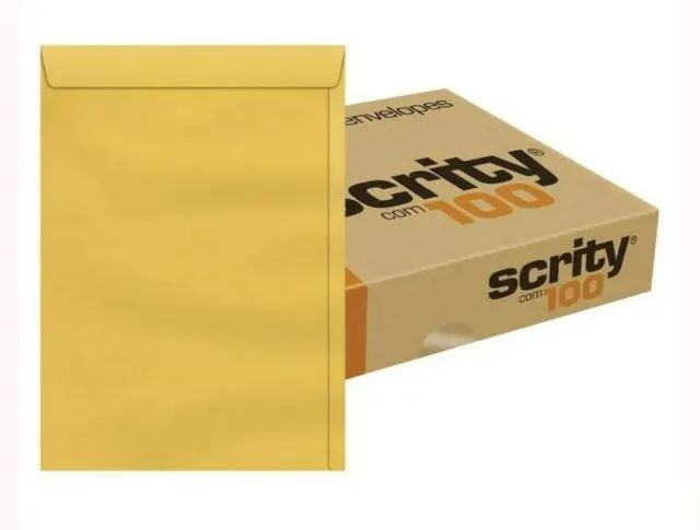 Envelope Saco Ouro 176x250mm 80g - Caixa com 100 un. Scrity SKO325