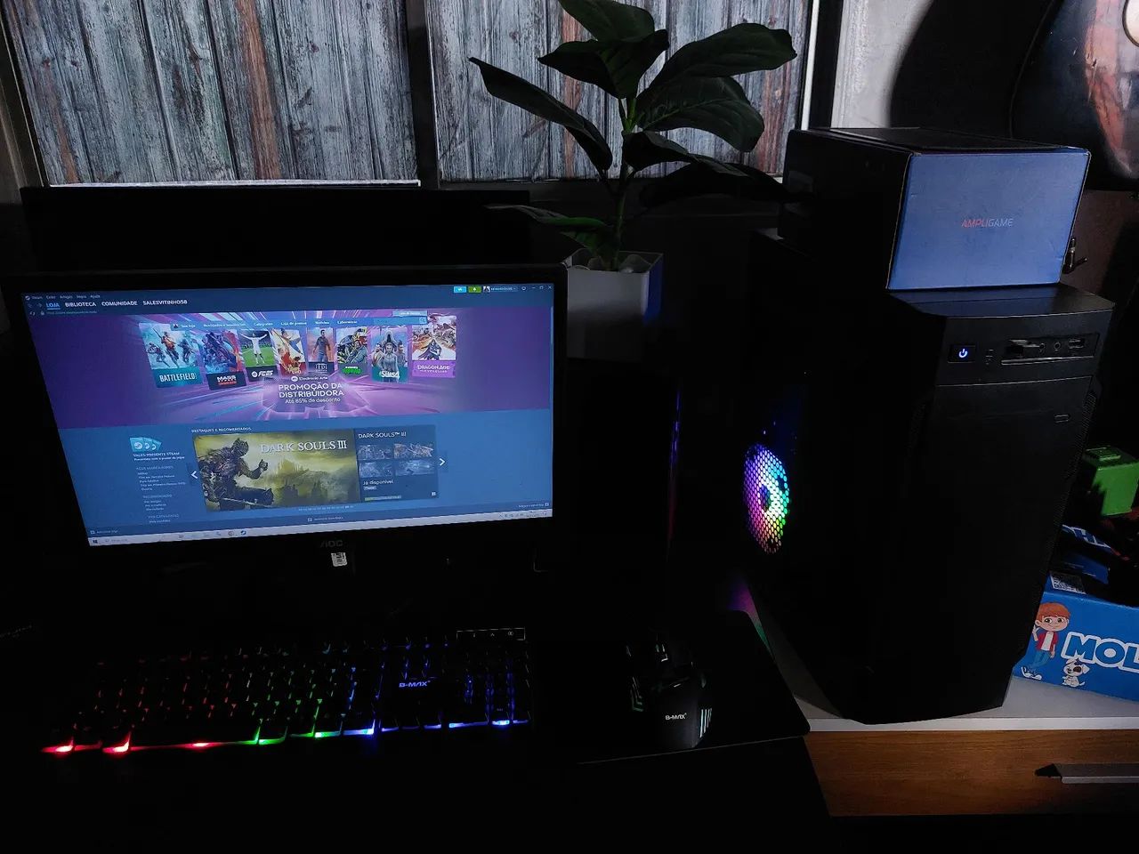 Pc Gamer i7, 16gb ram, Ssd de 256gb, Placa de vídeo Nvidea gt 730 4gb Ac. Cartão, ENTREGO - Foto 5