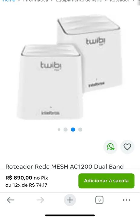 Vendo Twib Mesh / Roteador TP Link / Caixa de som JBL original 