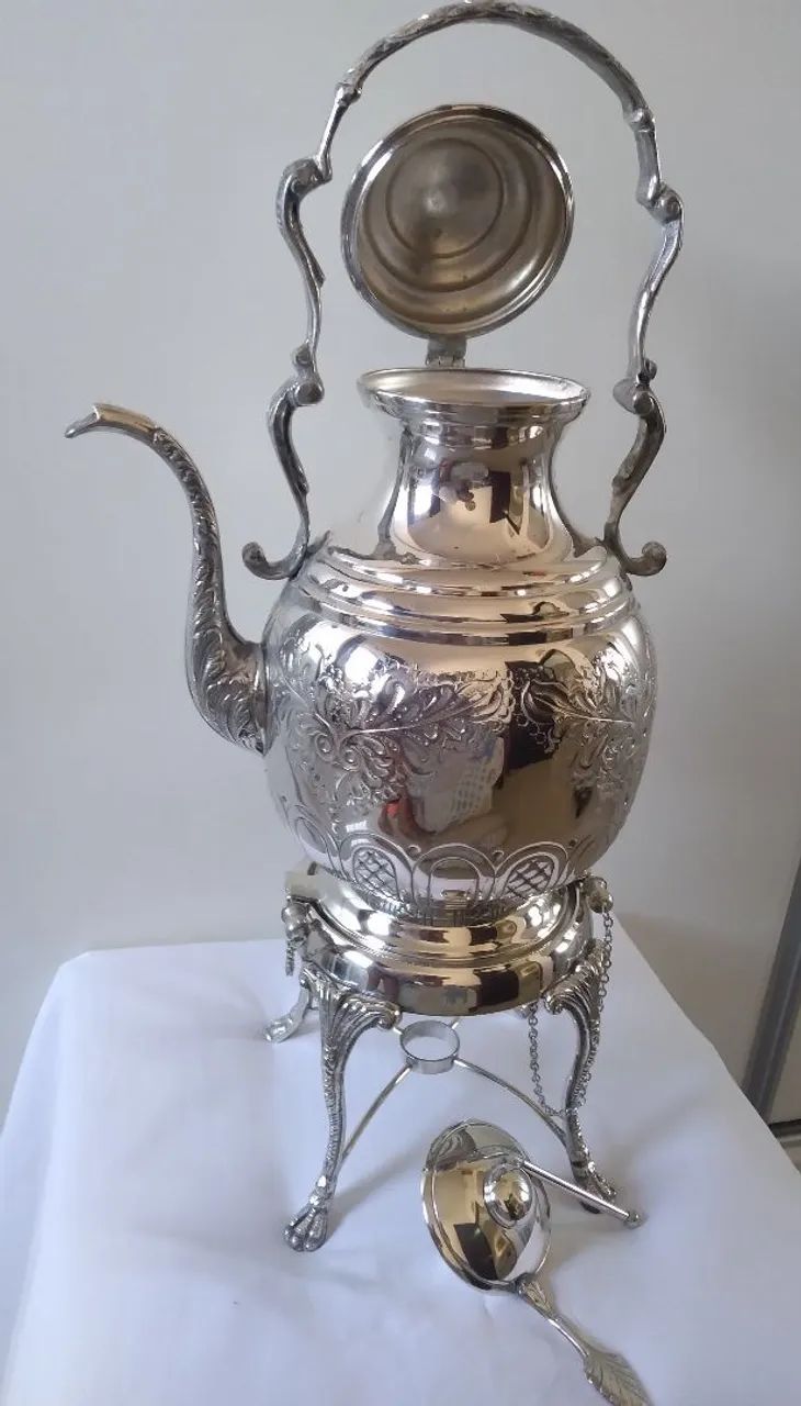 Samovar antigo, em prata 90 Elegância e Estilo - Foto 5