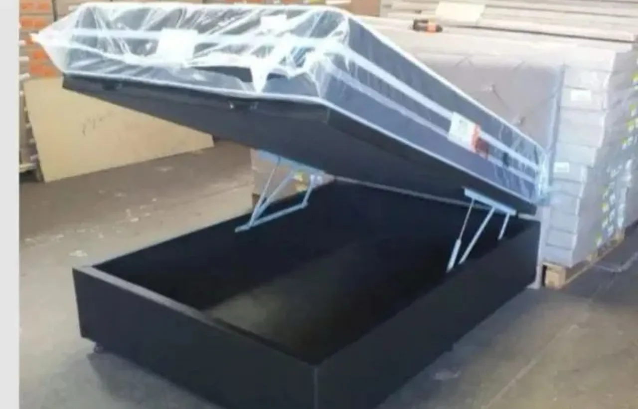 Cama Box com Baú e Colchão