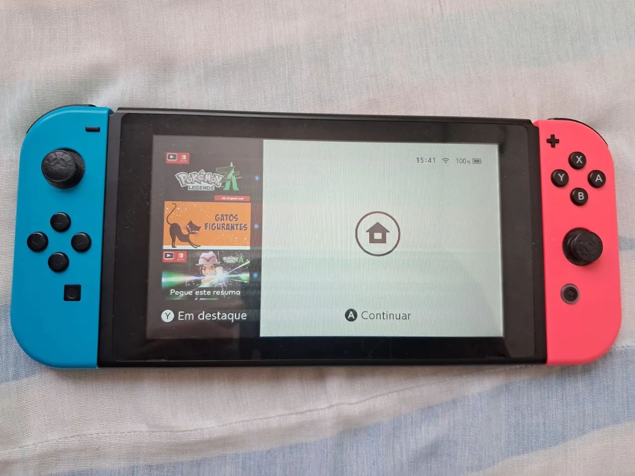 Nintendo Switch Switch 1 Nintendo Switch 32GB HAC-001-01 1 Controle Joy-Con - Cinza