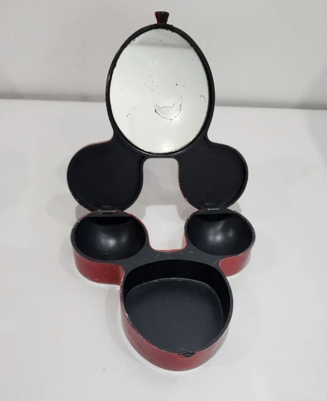 Porta Joias Vintage do Japão formato do Mickey Mouse com flores cerejeiras - Foto 2