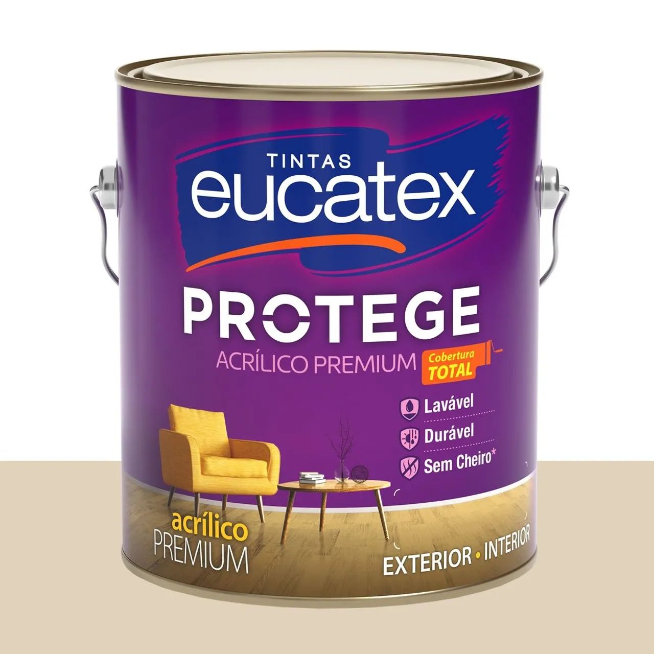 Tinta Acrílica Acetinada Eucatex Pasta de Amendoim 3,2 L