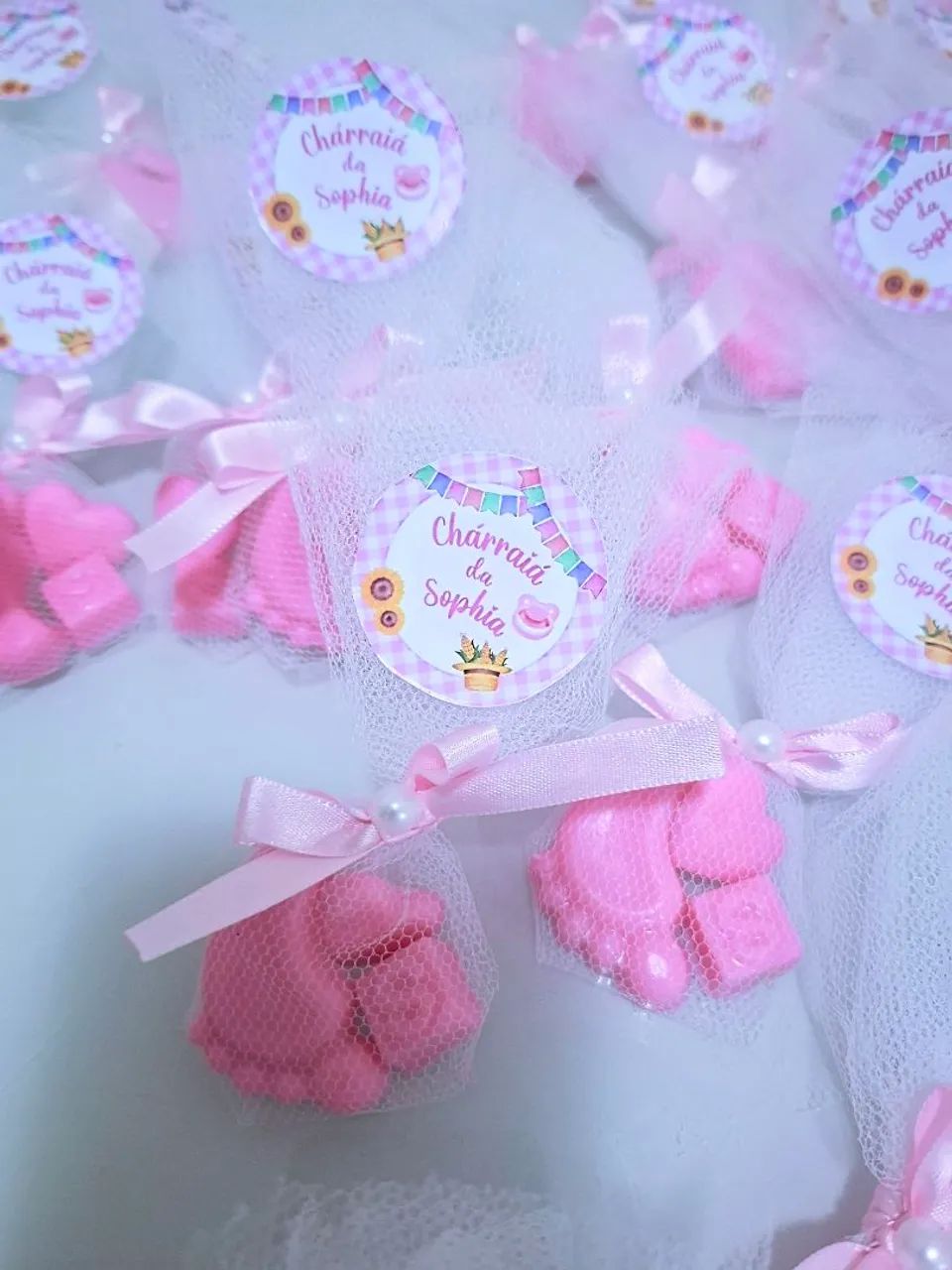 Sabonete Lembrancinha Chá de Bebê com inicial do nome - Foto 2