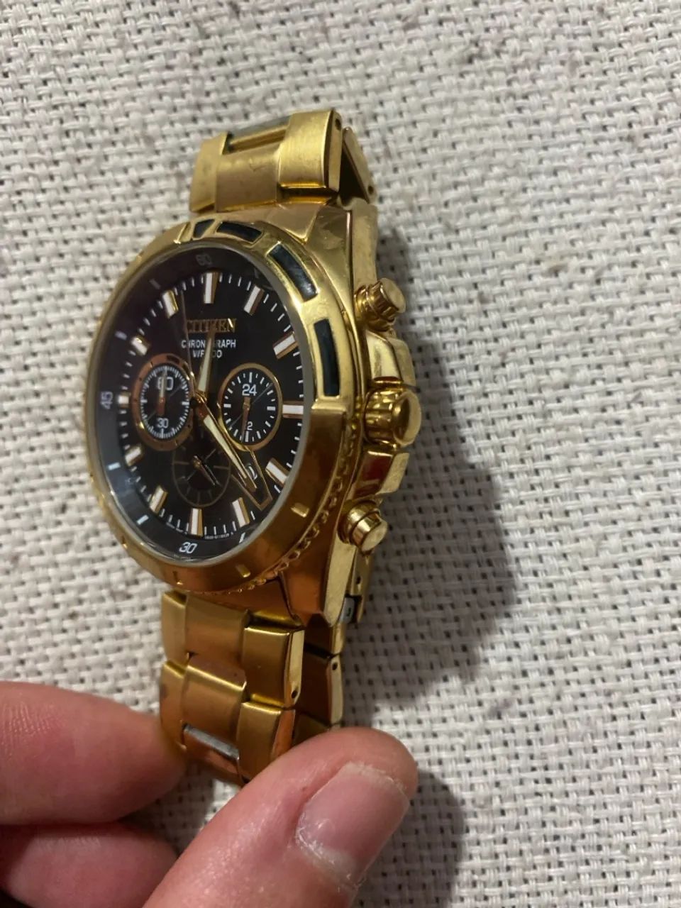 Relógio Citizen Chronograph Dourado - Foto 4