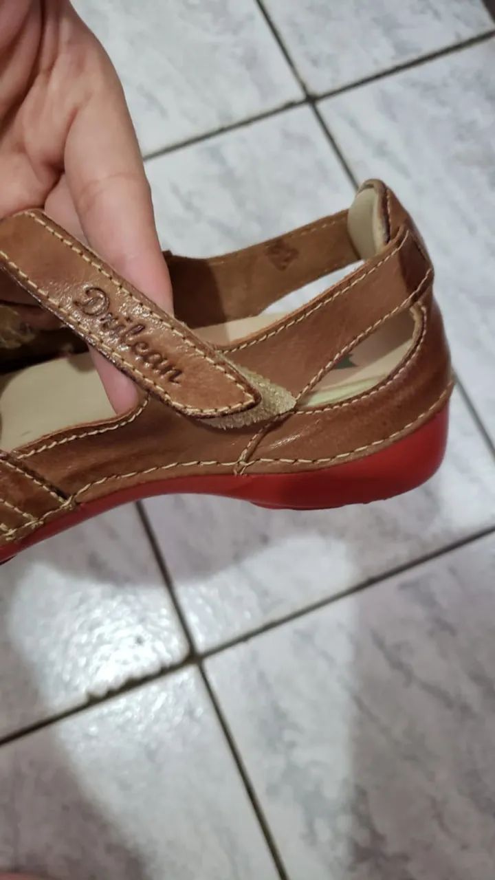  sapatilha 100% em couro com palmilha ortopédica em gel R$ 280  - Foto 5