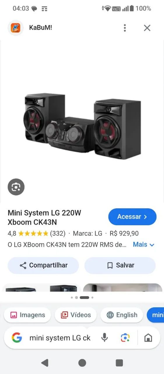 Mini system lg 