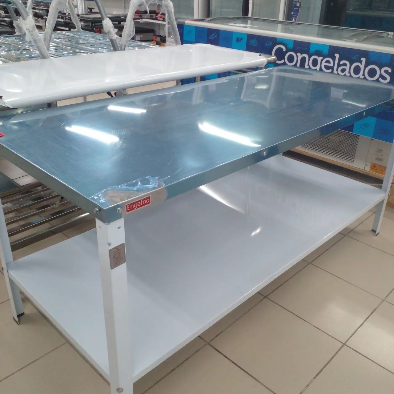 MESA DE PREPARO DE 1,90X80 CM, COM PANELEIRO, NOVA, PROMOÇÃO!!!! - Foto 2