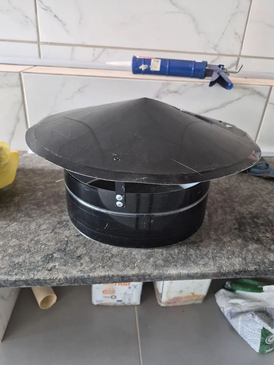 Chapéu chinês preto 30cm 