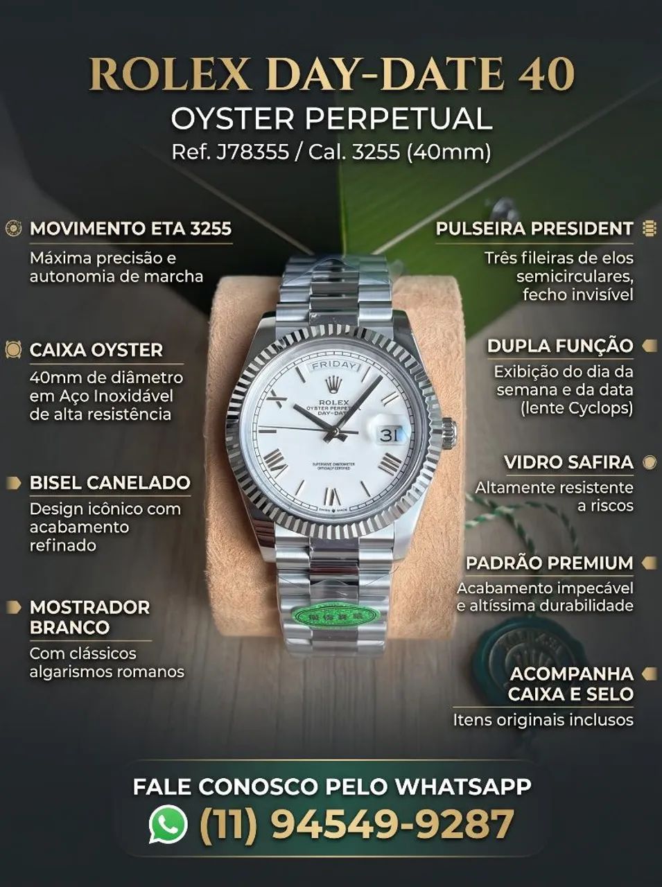 ROLEX DAY DATE / CBD/ PESADO / S.C