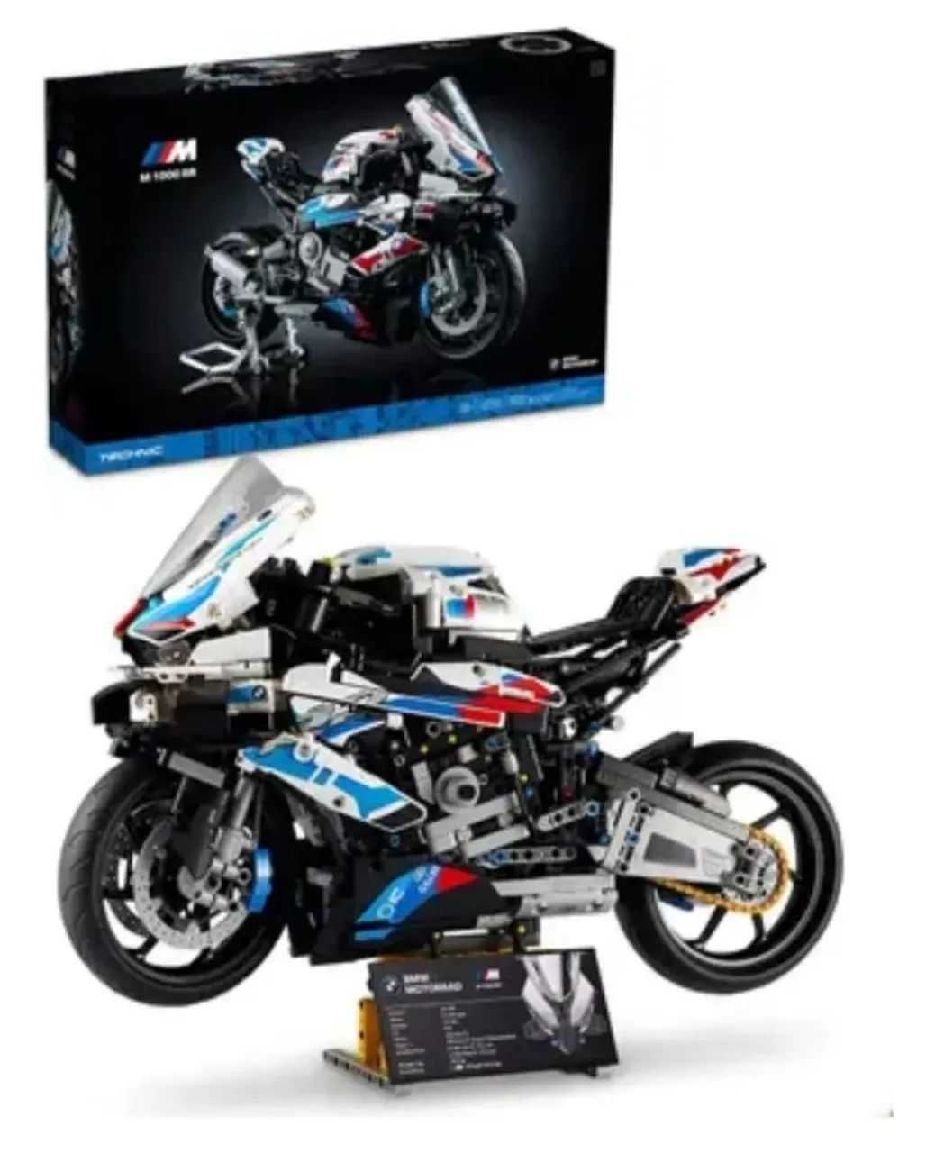 BLOCOS DE MONTAR BMW M1000RR COM 1920 PEÇAS MOD 42130 MARCA MEGA TIPO LEGO -CAIXA ORIGINAL
