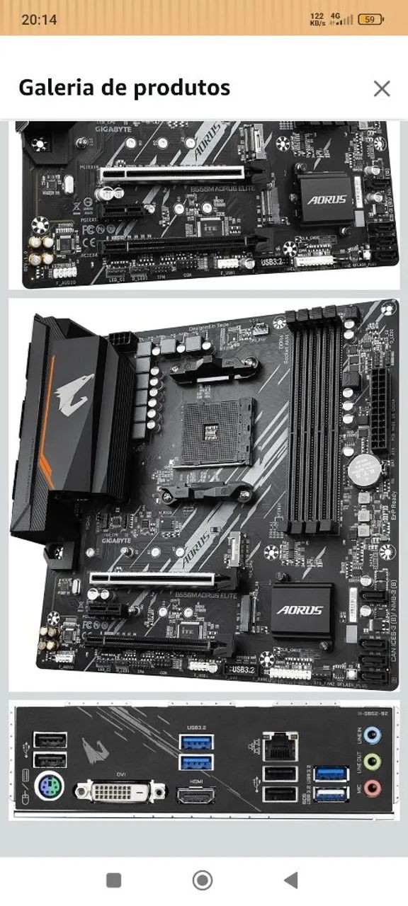 Placa mãe AORUS ELITE sem uso e lacrada  - Foto 4