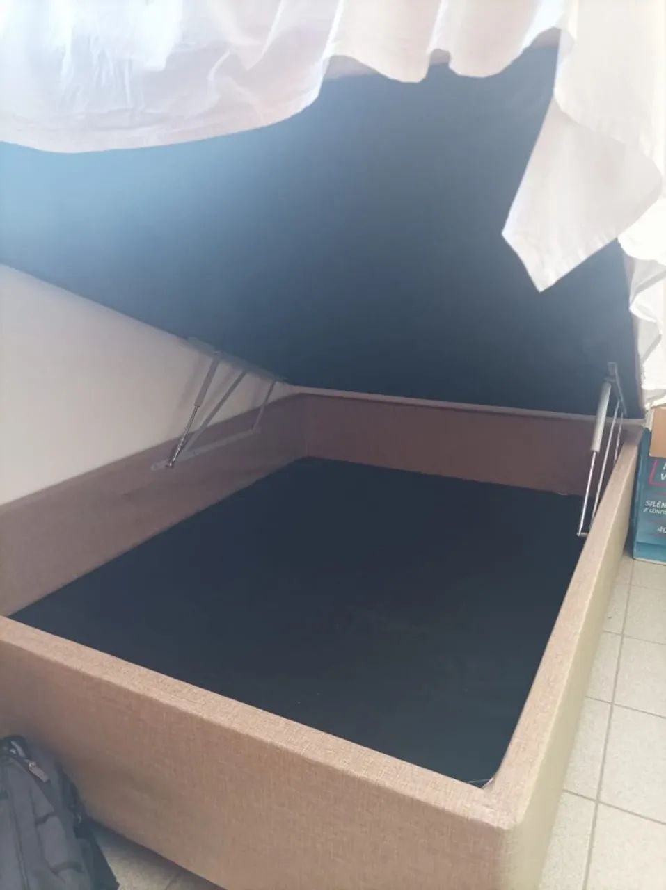 Cama box baú - Tecido linho - Foto 2
