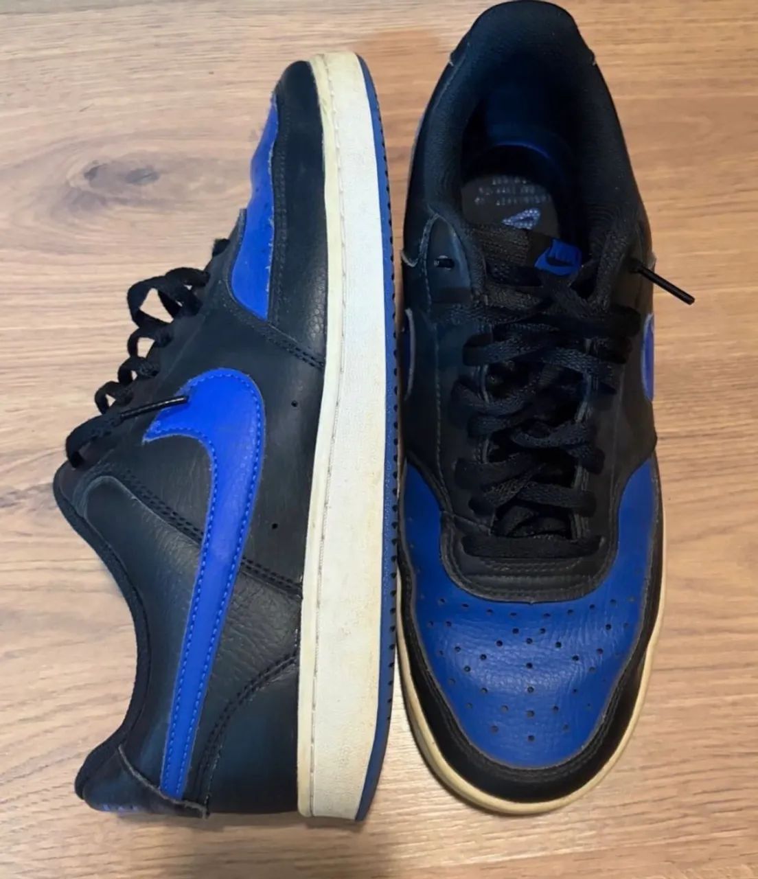 tênis nike court vision low preto e azul - Foto 4