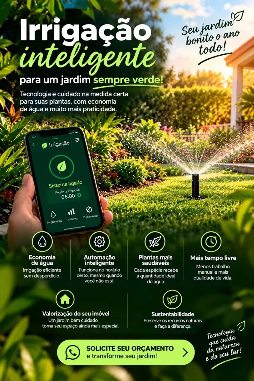 Irrigação para jardim
