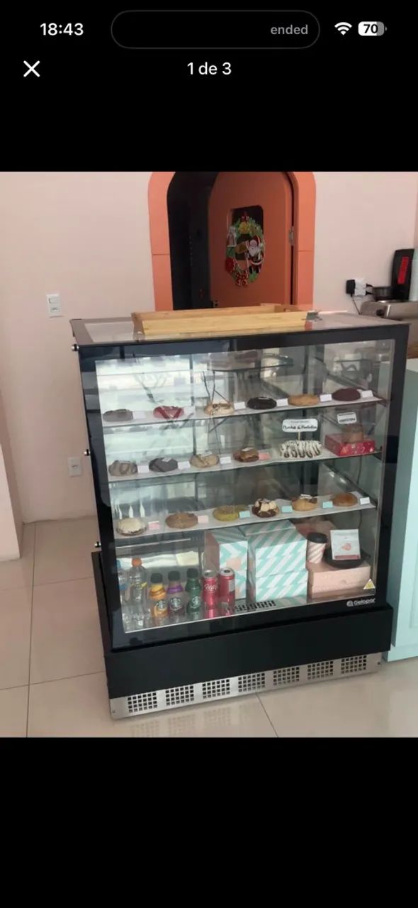 Estufa quente vitrine com led 