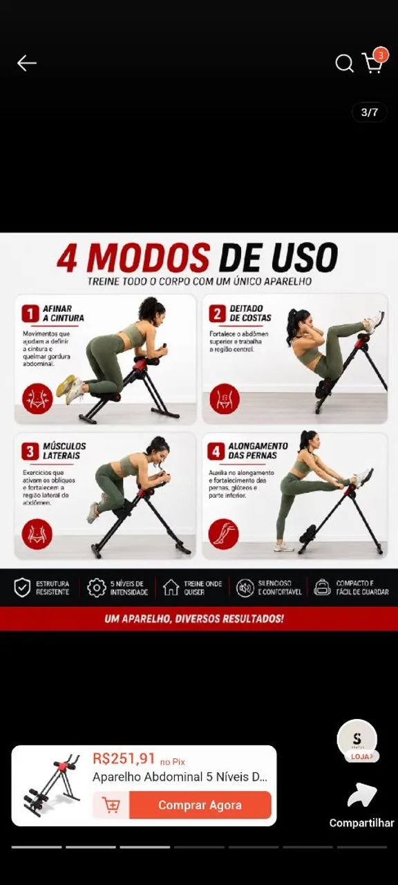 Aparelho de exercício abdominal - Foto 2